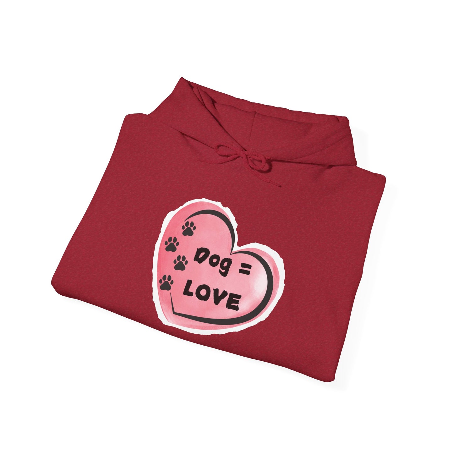 “Dogs = Love” Unisex Heavy Blend™ Hooded Sweatshirt