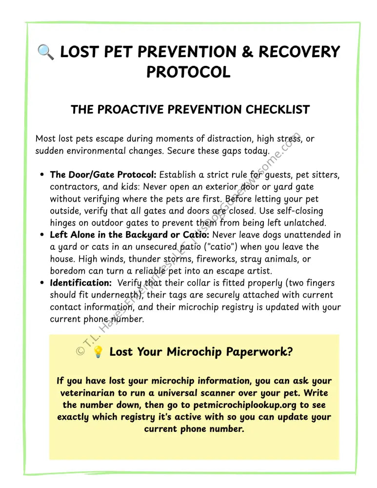 Pet Emergency Awareness and Prevention Pack - Cat & Dog Edition - Educational Resource