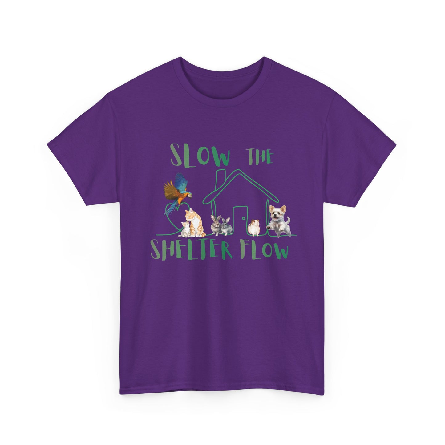 T-Shirt — "Slow the Shelter Flow" Graphic Tee