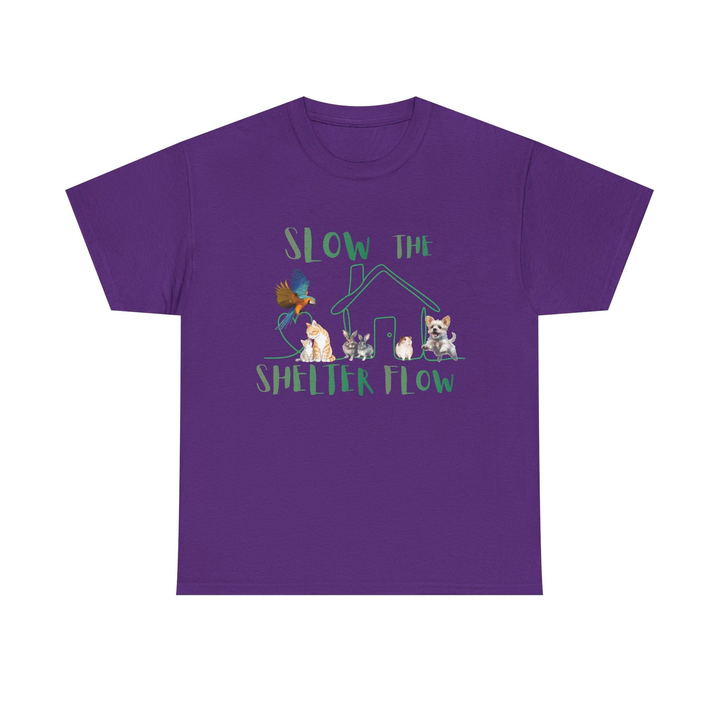 T-Shirt — "Slow the Shelter Flow" Graphic Tee