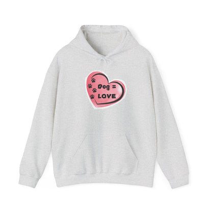 “Dogs = Love” Unisex Heavy Blend™ Hooded Sweatshirt