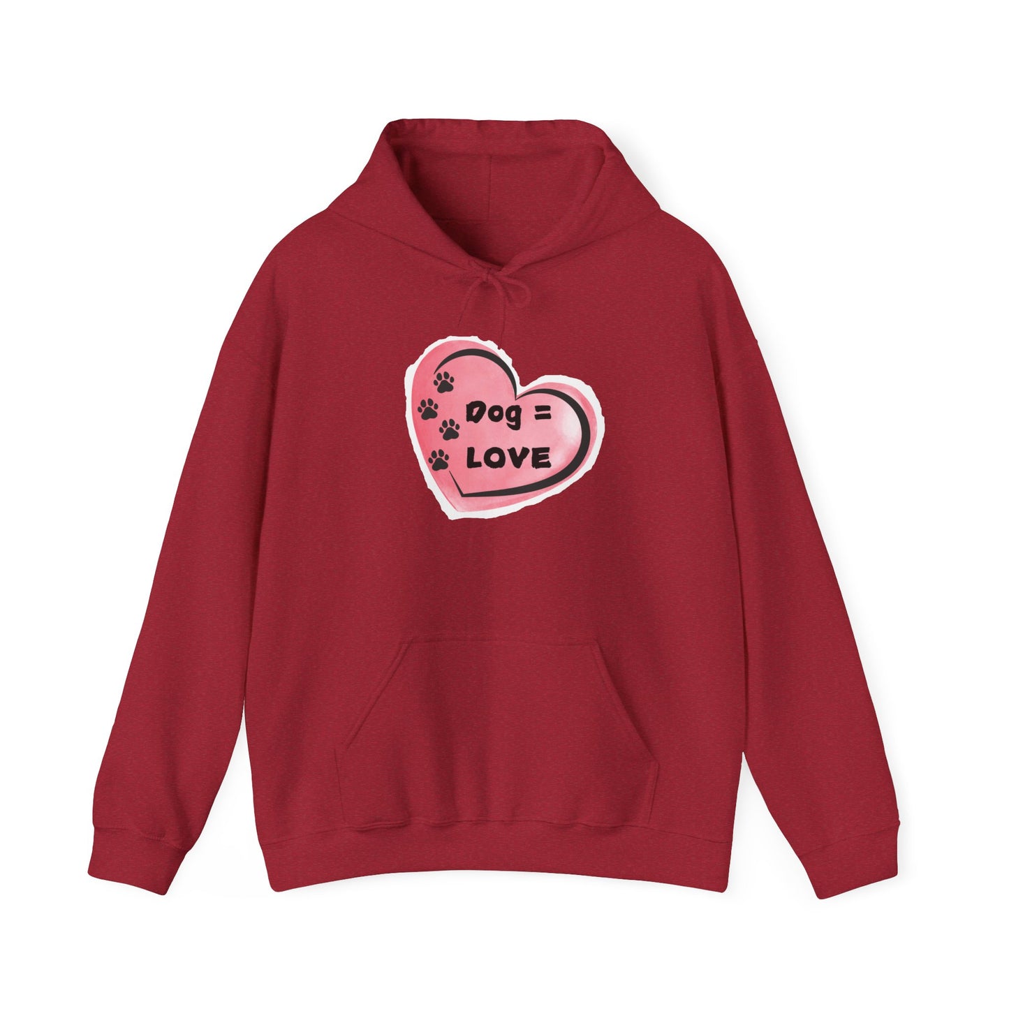 “Dogs = Love” Unisex Heavy Blend™ Hooded Sweatshirt