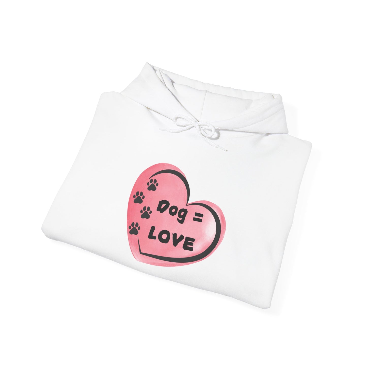 “Dogs = Love” Unisex Heavy Blend™ Hooded Sweatshirt