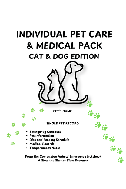 Individual Pet Care & Medical Pack - Cat & Dog Edition