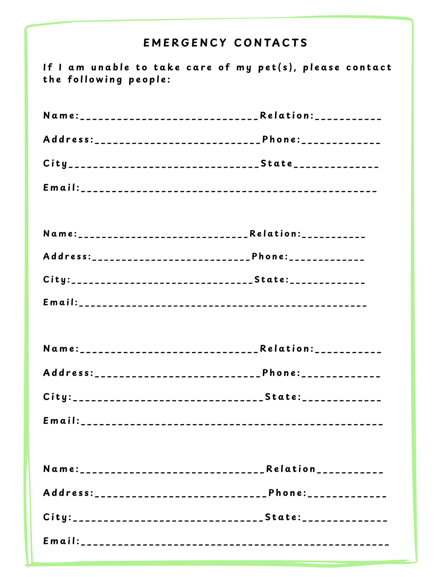Companion Animal Emergency Notebook - Cat & Dog Edition