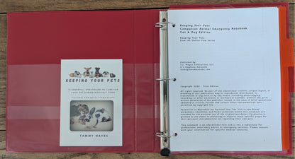 Companion Animal Emergency Notebook - Cat & Dog Edition