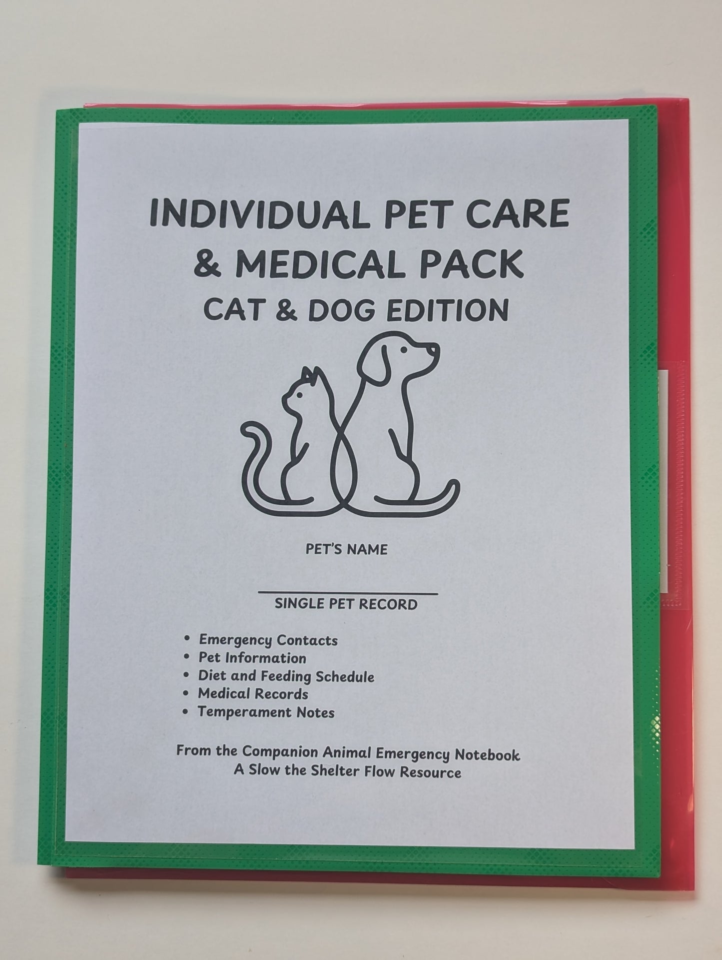 Individual Pet Care and Medical Pack - Cat and Dog Edition cover