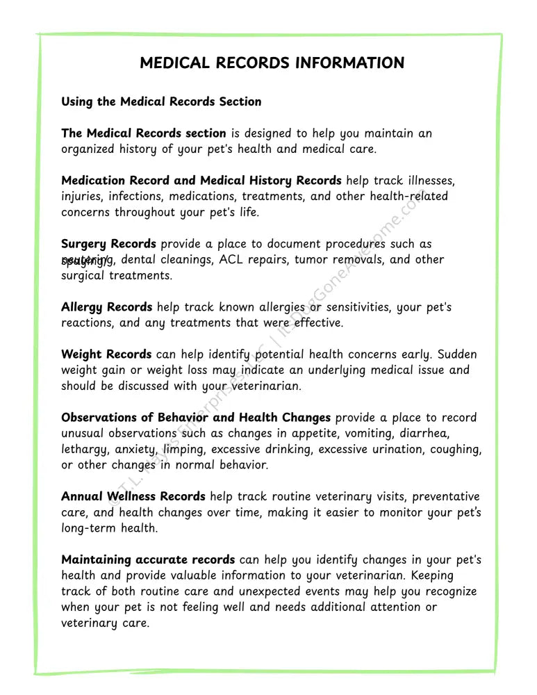 Individual Pet Care & Medical Pack - Cat & Dog Edition - Educational Resource