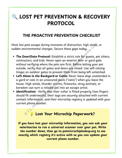Pet Emergency Awareness and Prevention Pack - Cat & Dog Edition - Educational Resource